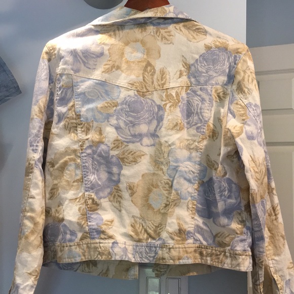 Vintage Floral Linen Blend Jacket - Picture 2 of 4